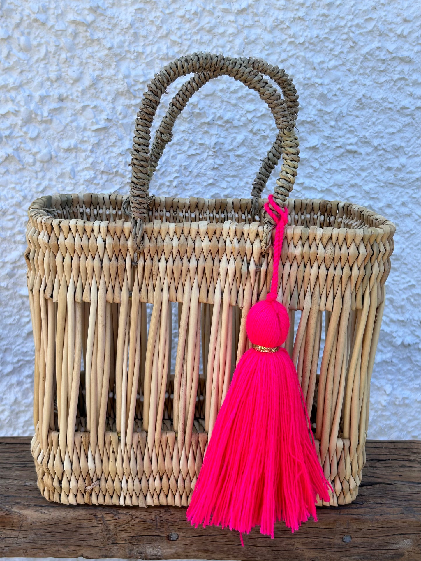 Handmade Large Fuchsia Pink Wool Tassel